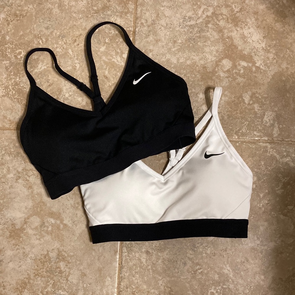 Nike Bundle! Two Nike sports bras, one black, one white - both size Small